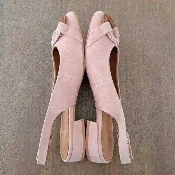 Gentle Souls by Kenneth Cole Athena Slip On Slingback Flats - Blush - Size: 8.5 - Picture 6 of 9
